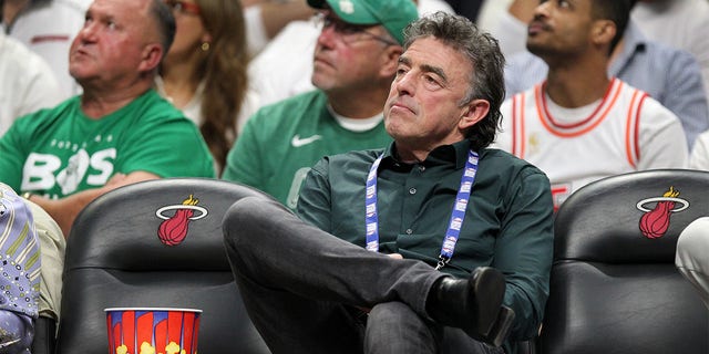 Wyc Grousbeck watches Game 3