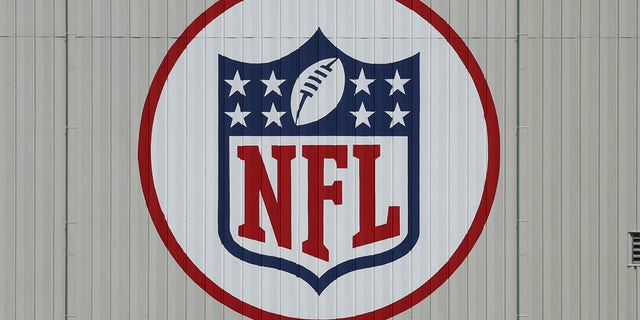 The NFL logo on a wall at the Chiefs training facility