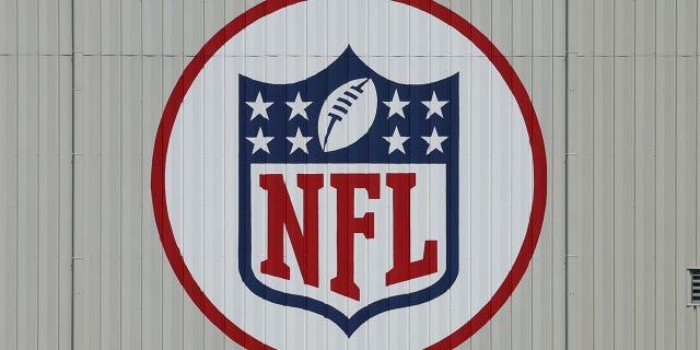 The NFL logo on a wall at the Chiefs training facility
