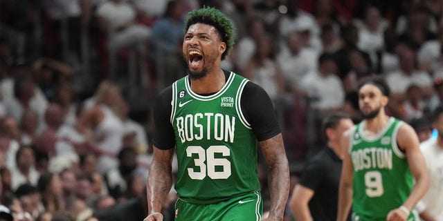 Marcus Smart during Game 6 against the Miami Heat
