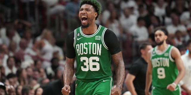 Marcus Smart during Game 6 against the Miami Heat