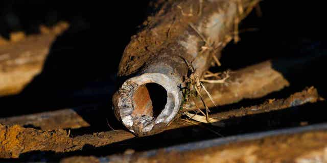 Old lead piping