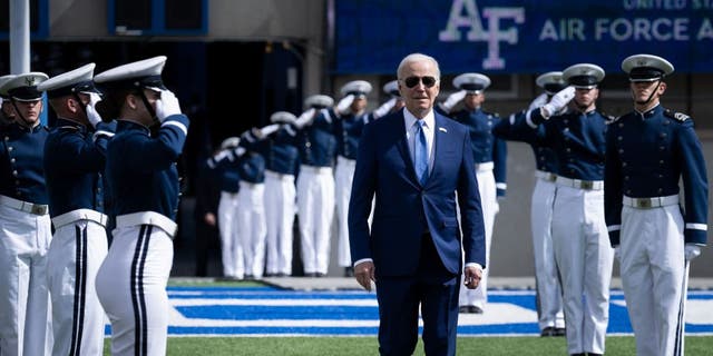 Air Force Academy salutes Biden