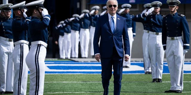 Air Force Academy salutes Biden