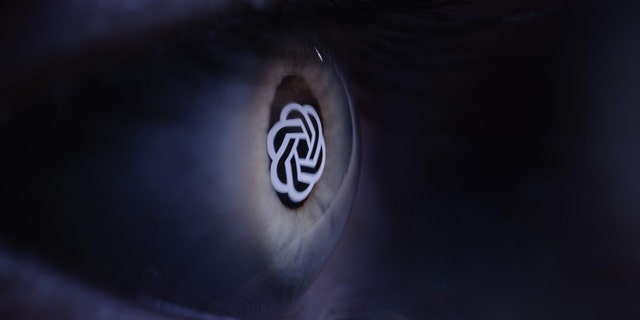 An eye with the Open AI logo