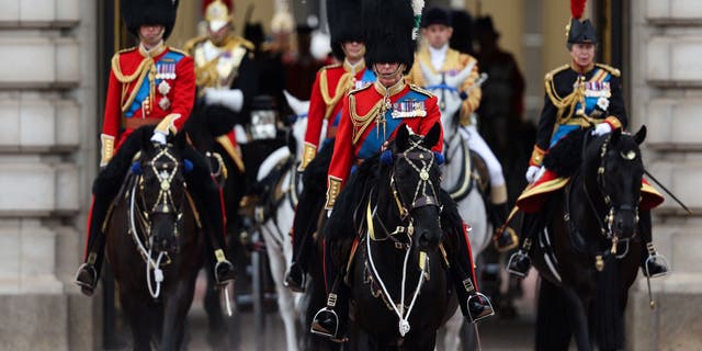 King Charles leads the Trooping of the Colour procession