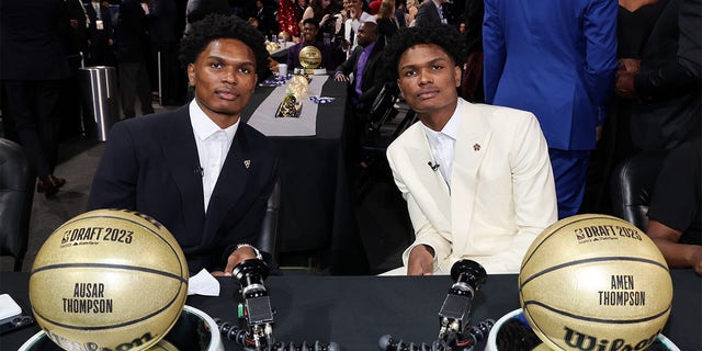 Ausar and Amen Thompson at the NBA Draft