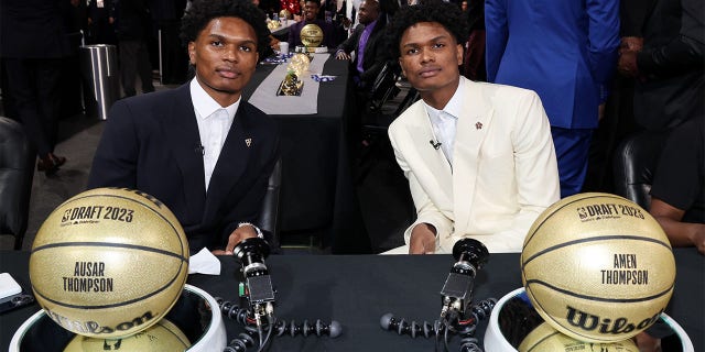 Ausar and Amen Thompson at the NBA Draft