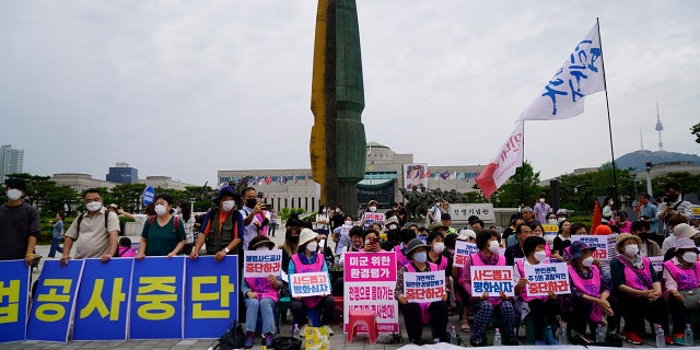 2022 THAAD protesters after new South Korea president elected