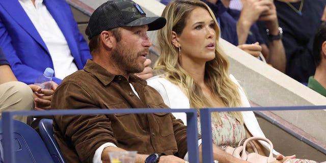 Bode Miller and his wife Morgan Beck Miller at the 2022 US Open