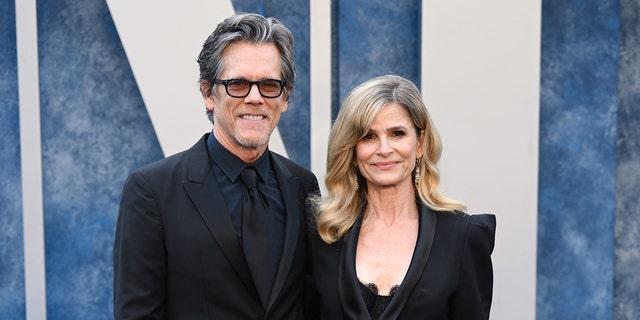 Kyra Sedgwick and Kevin Bacon at the Vanity Fair oscars party in 2023
