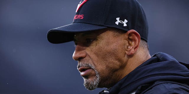 Rod Woodson looks on before an xfl game