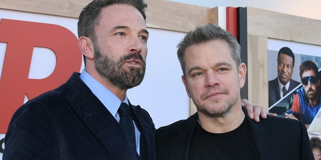 Ben Affleck and Matt Damon on the carpet for the world premiere of "Air" in Los Angeles
