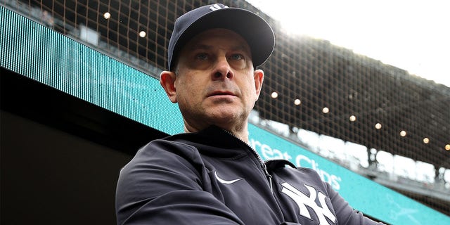 Yankees manager Aaron Boone before a game against Seattle