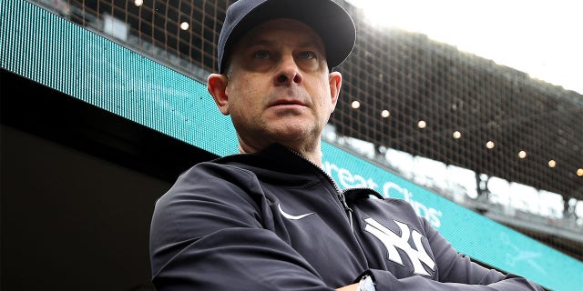 Yankees manager Aaron Boone before a game against Seattle