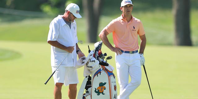 Billy Horschel waits on the 14th hole