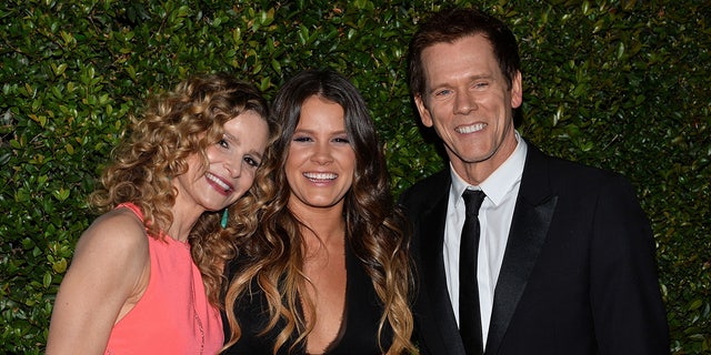 Kevin Bacon, Kyra Sedgwick and Sosie Bacon at the FOX Golden Globe Party