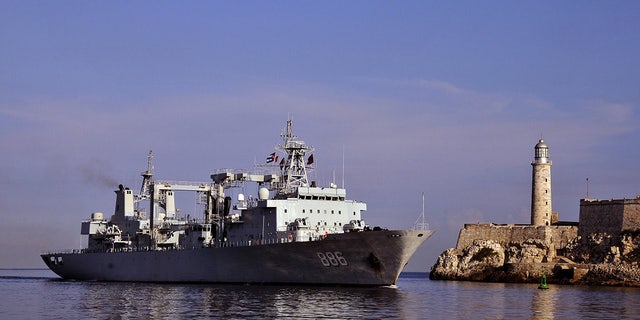 Chinese Navy ship by Cuba