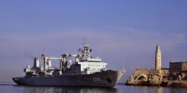 Chinese Navy ship by Cuba