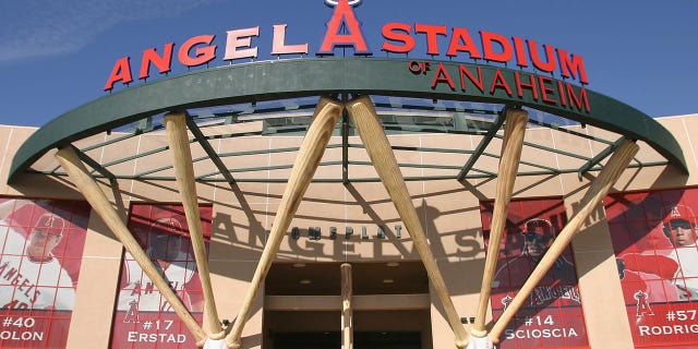 Exterior view of Angels Stadium