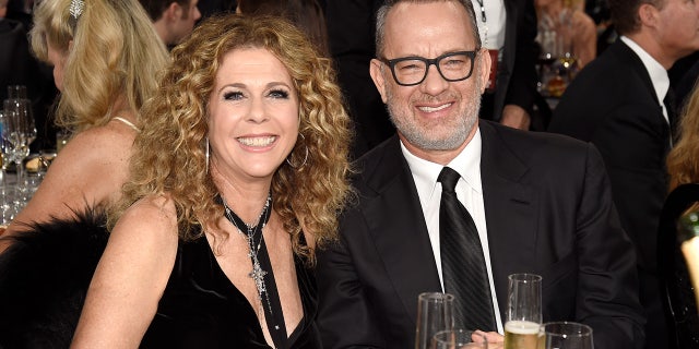 Rita Wilson and Tom Hanks at the Critics Choice Awards in 2016