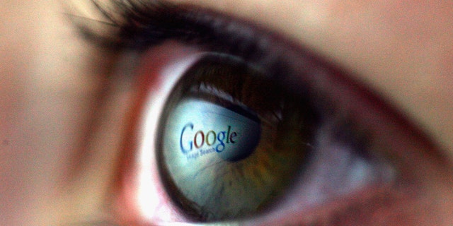 Google reflected in eye