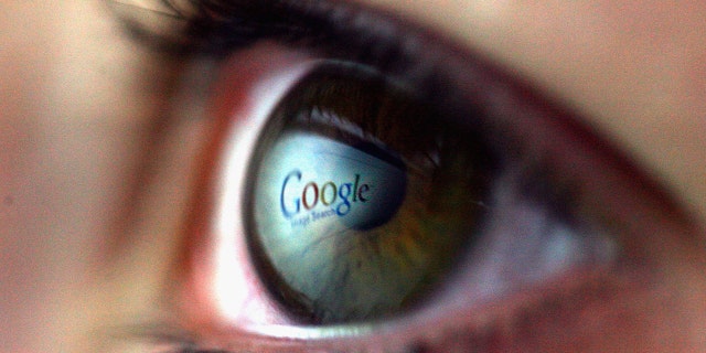 Google reflected in eye