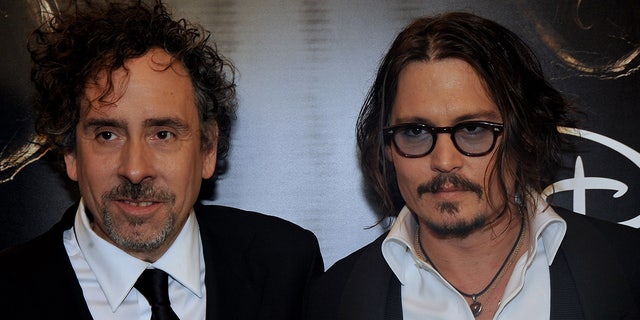 Tim Burton and Johnny Depp at the world premiere of Alice in Wonderland