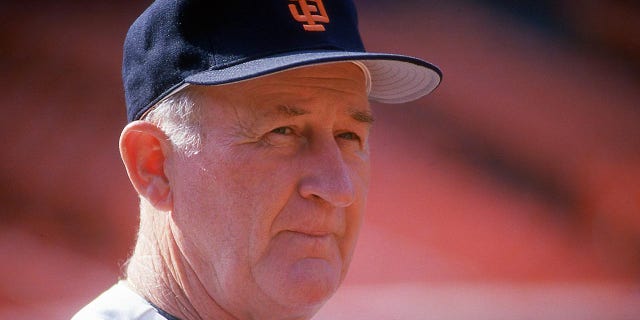 Giants manager Roger Craig looks on during a game in 1988