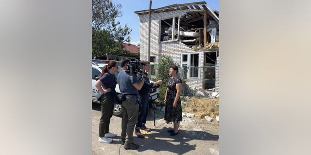 House damaged by Russian missile