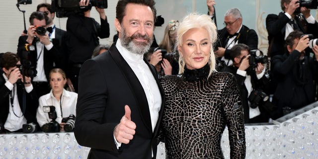 Hugh Jackman and his wife Deborra-Lee Furness at the 2023 Met Gala