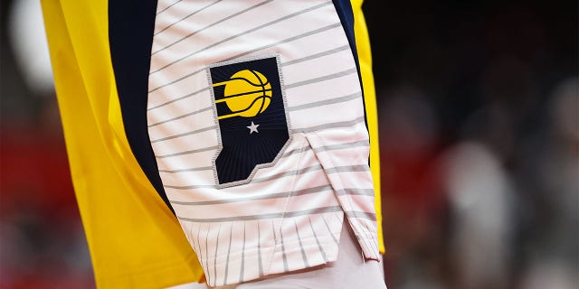 Indiana Pacers logo on shorts