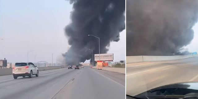 Video shows dip in road along I-95 in Philadelphia