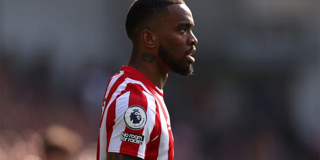 Ivan Toney looks on during match