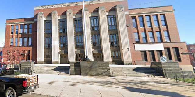 street view toward Jeremiah E. Burke High School