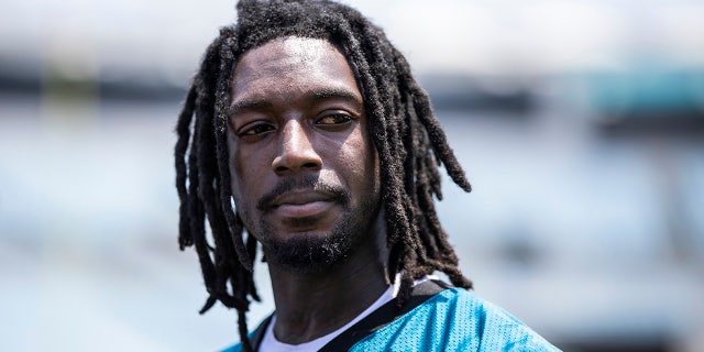 Calvin Ridley looks on during a practice