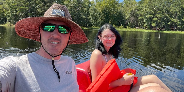James and Astyn on lake