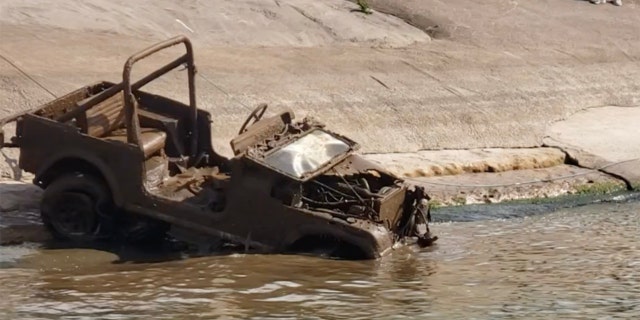 Jeep in water