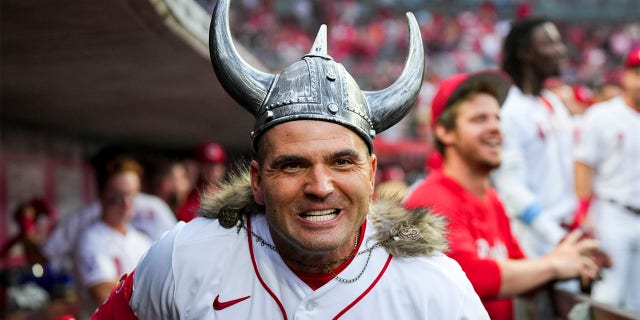 Joey Votto celebrates