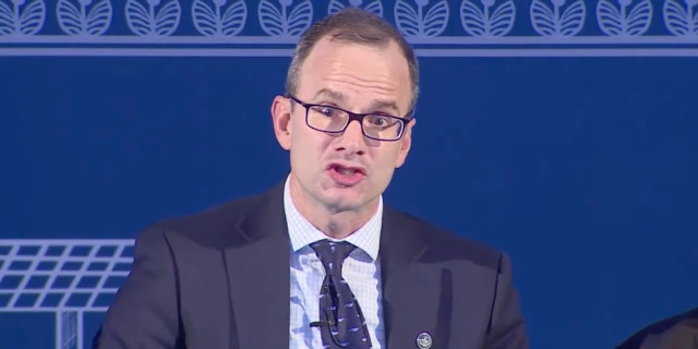 RMI CEO Jon Creyts speaks during the World Sustainable Development Summit in India on Feb. 23.