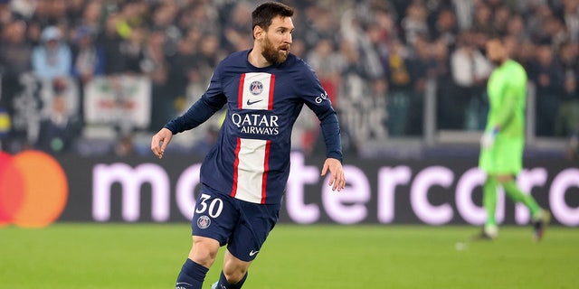 Lionel Messi durante un partido de fútbol