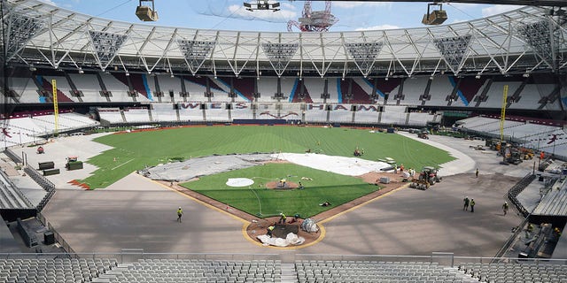 Una vista del estadio de Londres