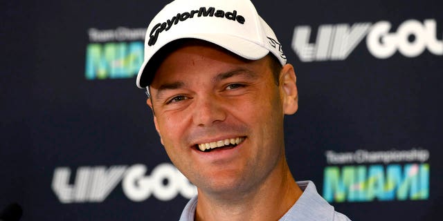 Martin Kaymer speaks to reporters