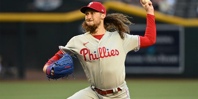 Matt Strahm throws pitch