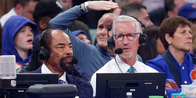 Mike Breen broadcasts the game