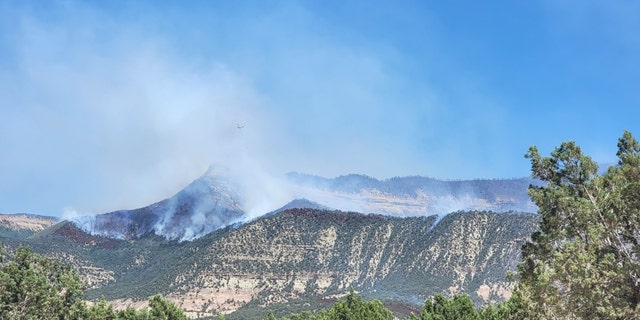 Smoke from the mountains in the wooded areas of western Colorado