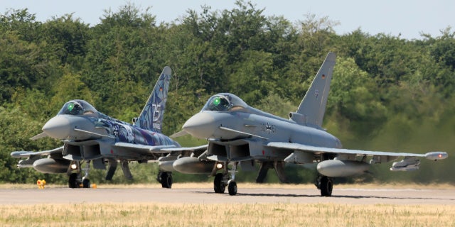 NATO air defender planes take off