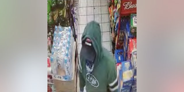 Surveillance footage shows Nicholas Orsini walking through the gas station