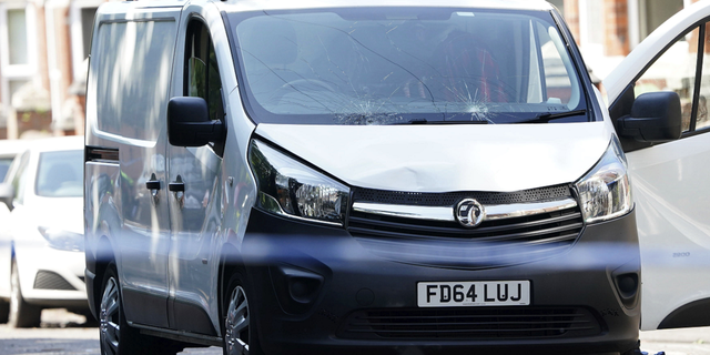 White van in Nottingham, England