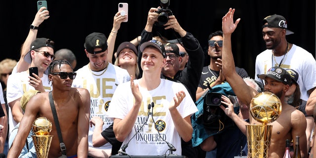 Nikola Jokic at the victory parade